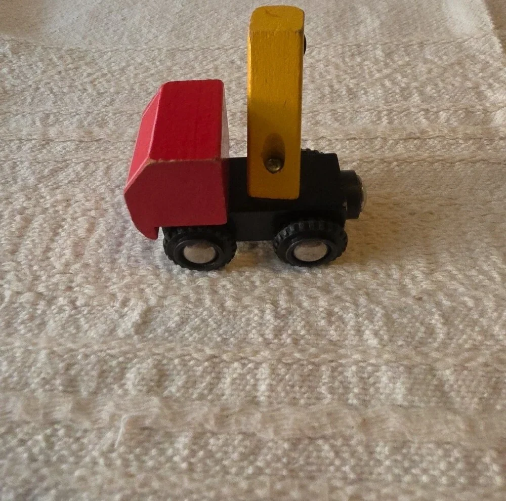 Vintage 4 Pc Of Classic BRIO magnetic Wooden Vehicles From The 1980s